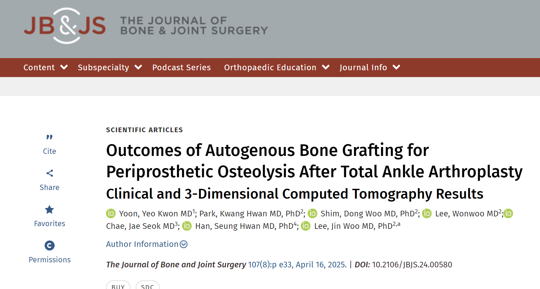 全踝关节置换术后骨溶解：移植自己的骨头，到底管用不管用？